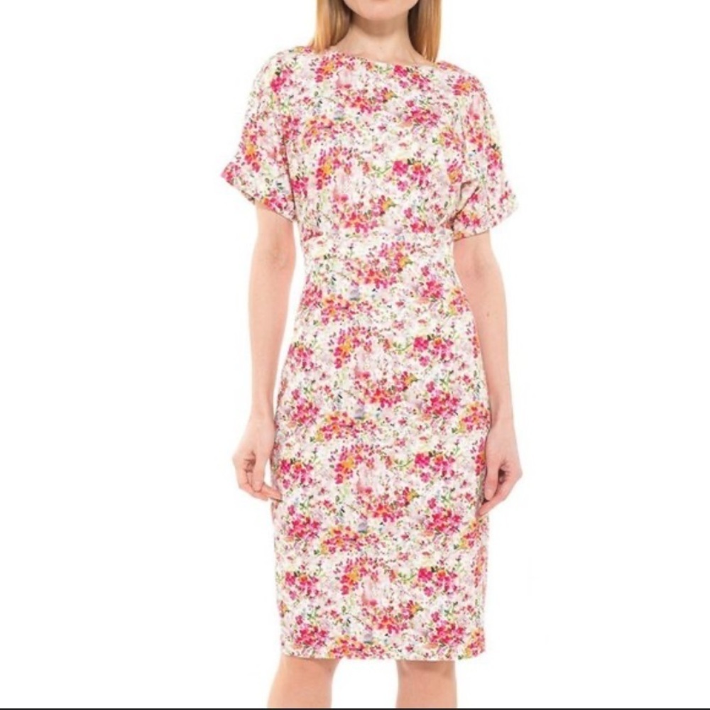 New! Alexia Admor pink floral print sheath dress 37228